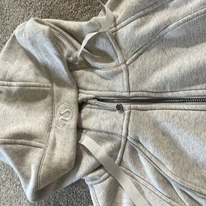 Lululemon Scuba Full-Zip Hoodie Size 12 Heather grey/silver sparkle
